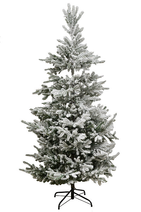 7.5Ft X 58" Flocked Pine Tree Snow