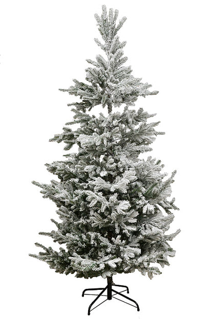 7.5Ft X 58" Flocked Pine Tree Snow