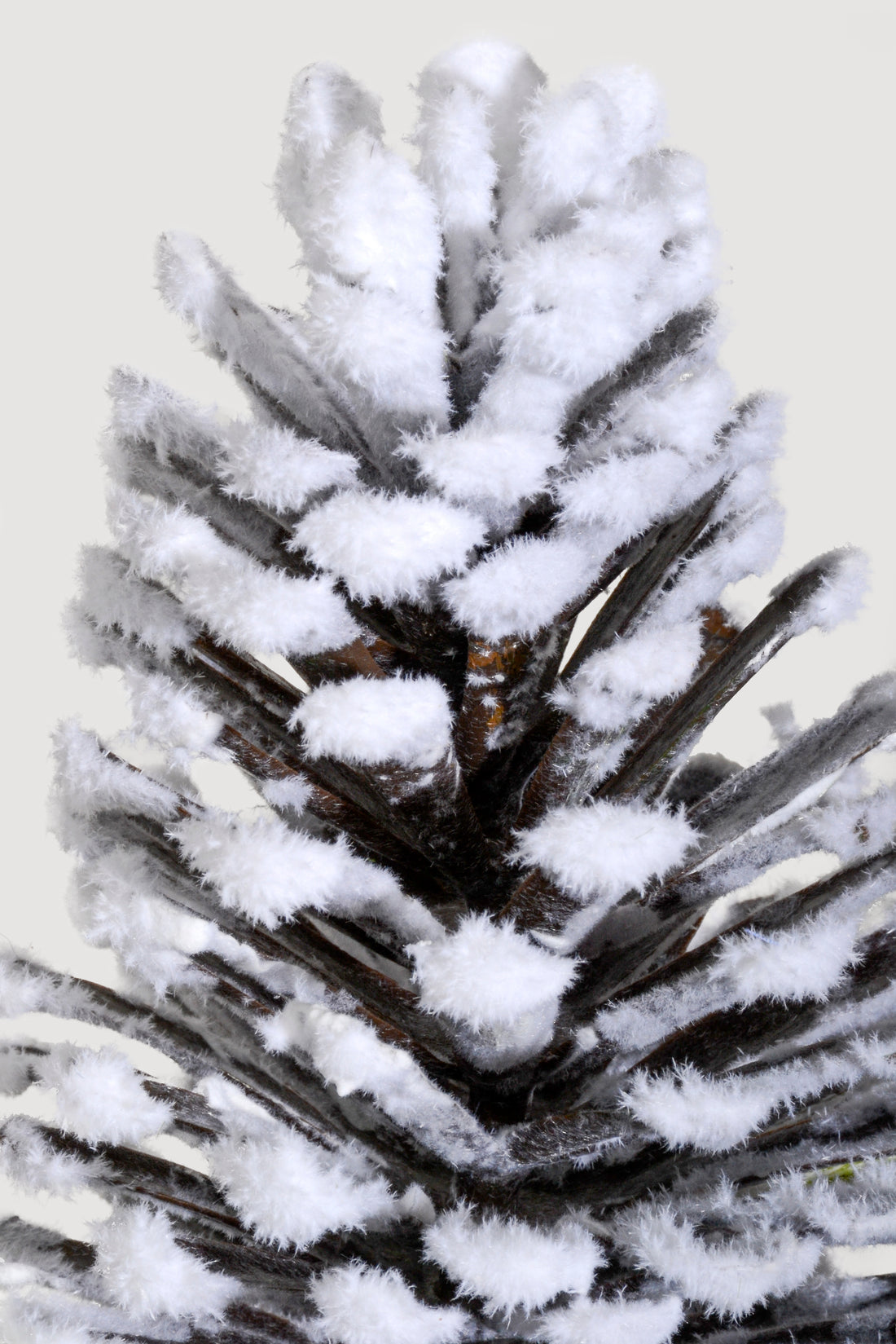 17" Snow Plastic Pine Cone Pick Brown/White
