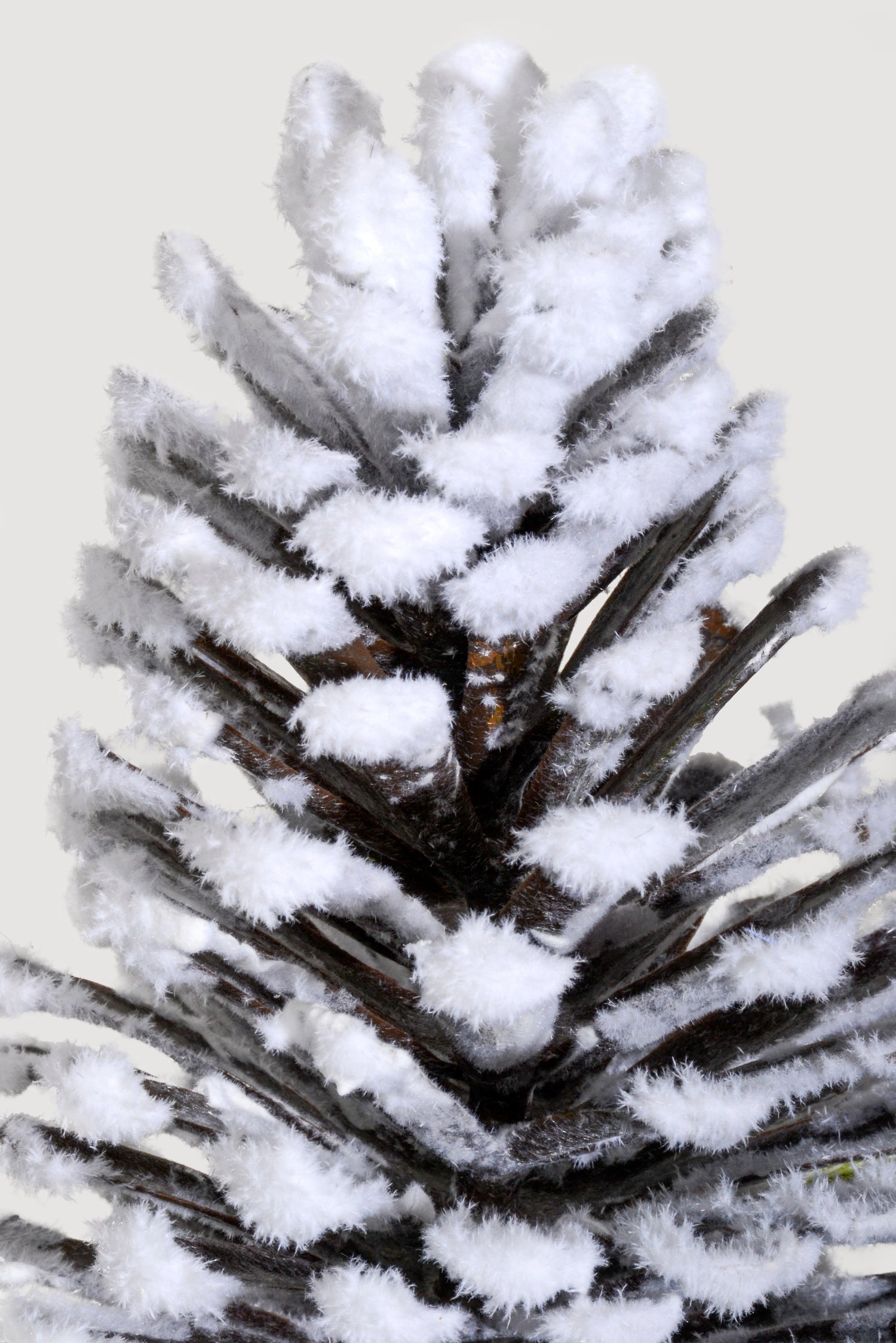 17" Snow Plastic Pine Cone Pick Brown/White