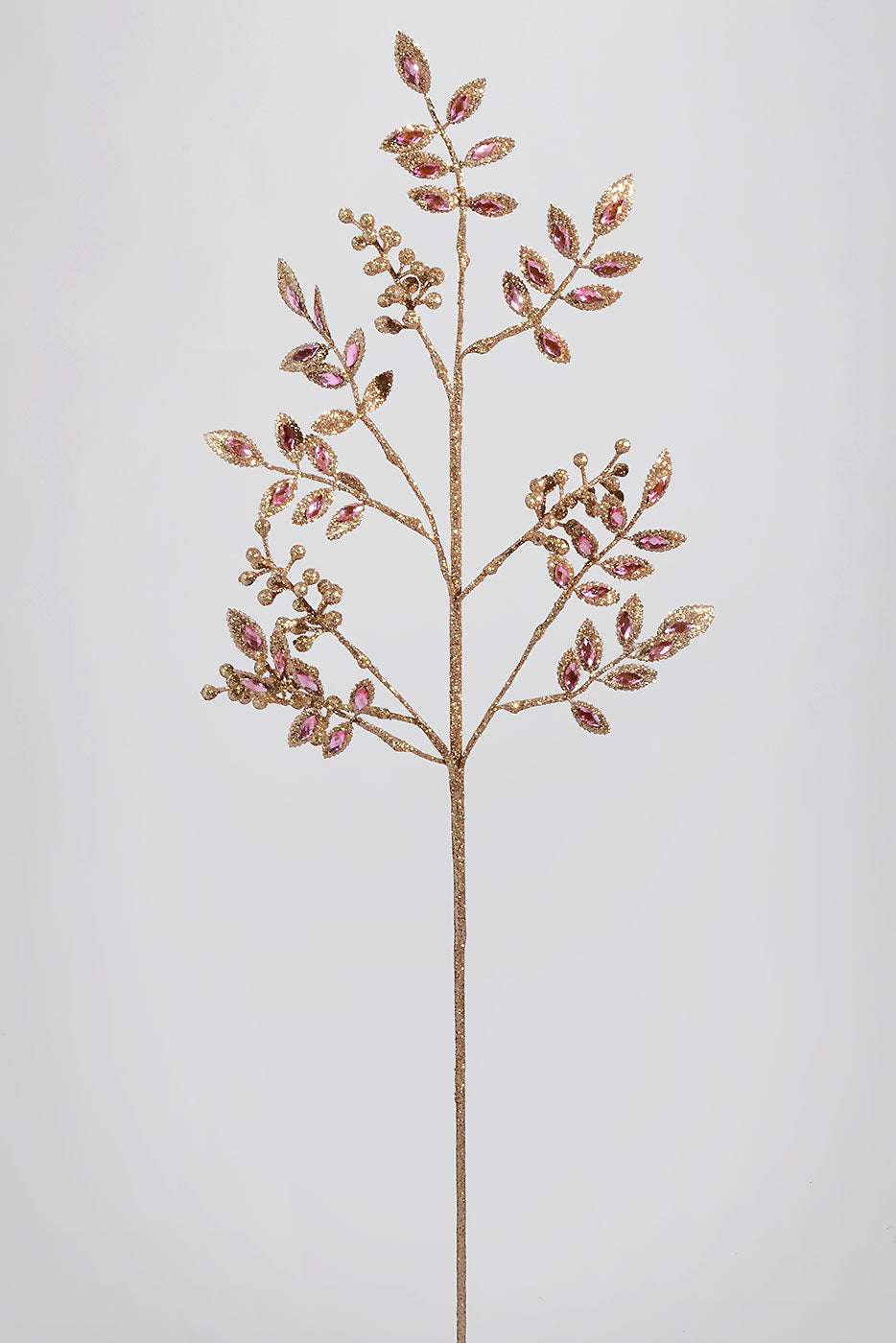 29" Jewel Leaf Berry Spray Pink/Champagne