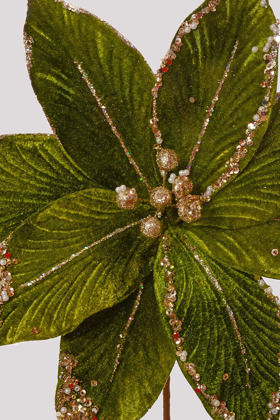 26" Poinsettia Stem Dark Green