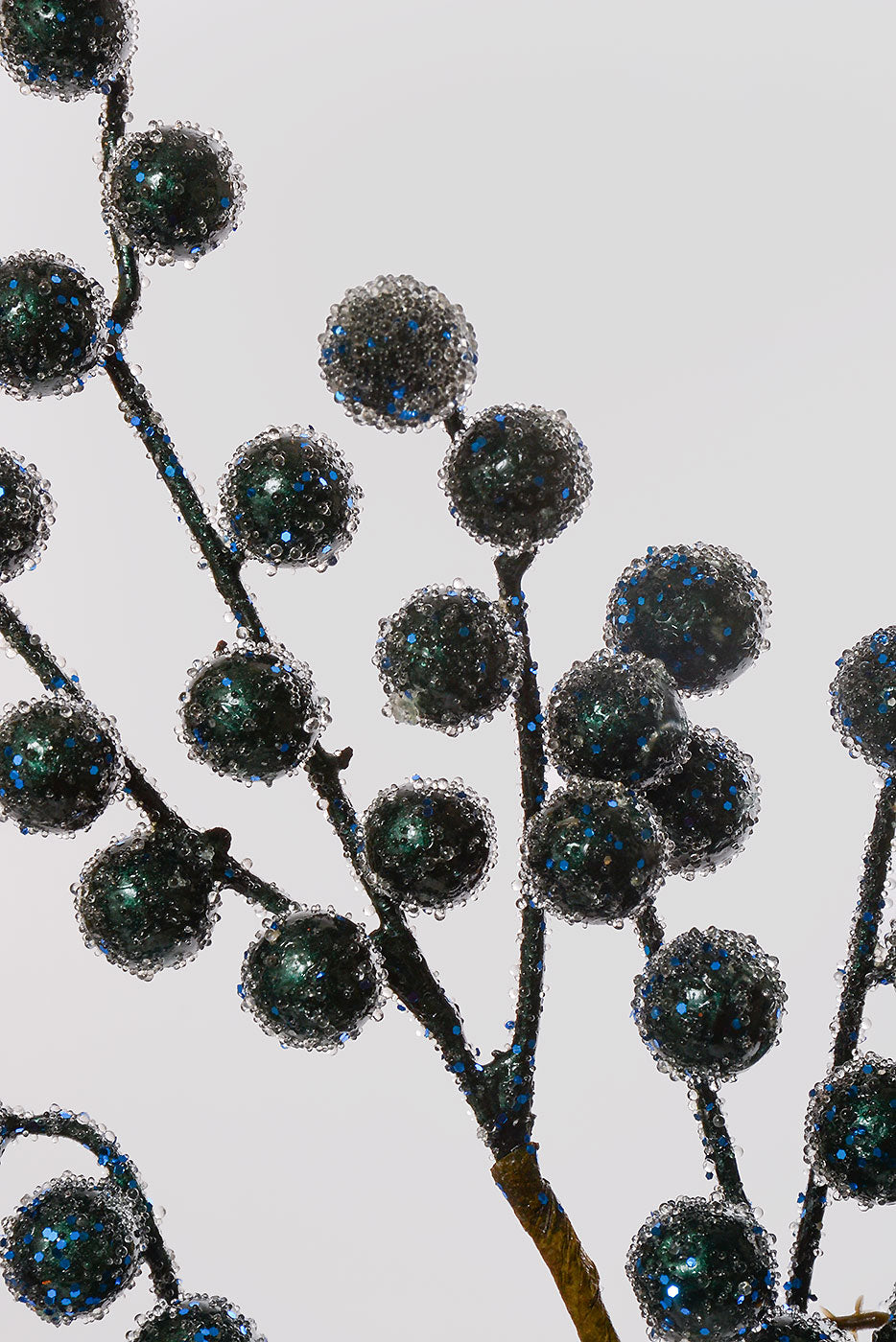 29&quot; Beaded Berry Spray Midnight Blue