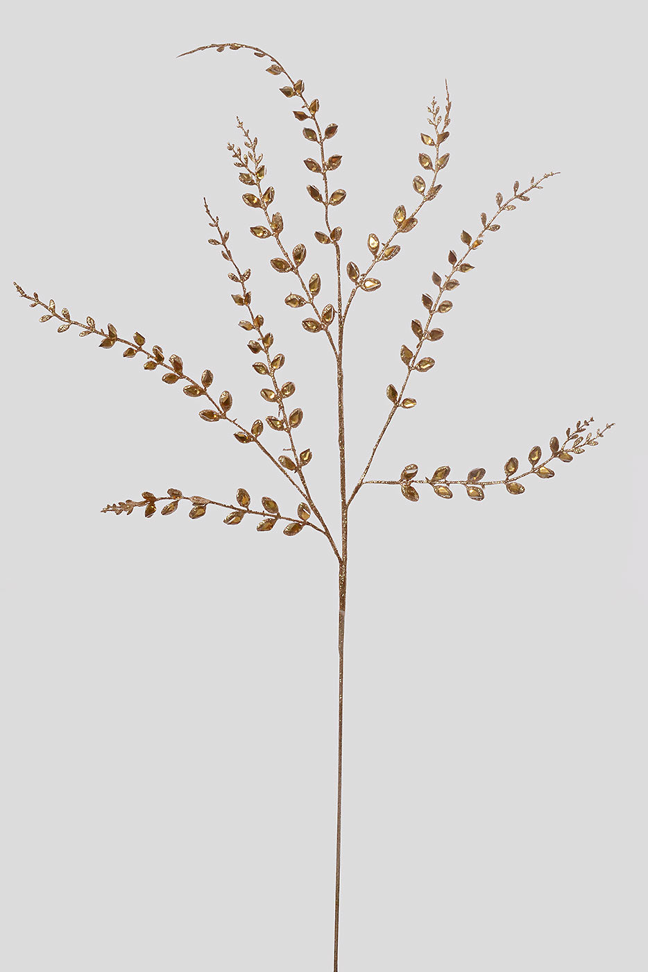 33" Jeweled Smilax Leaf Spray Gold