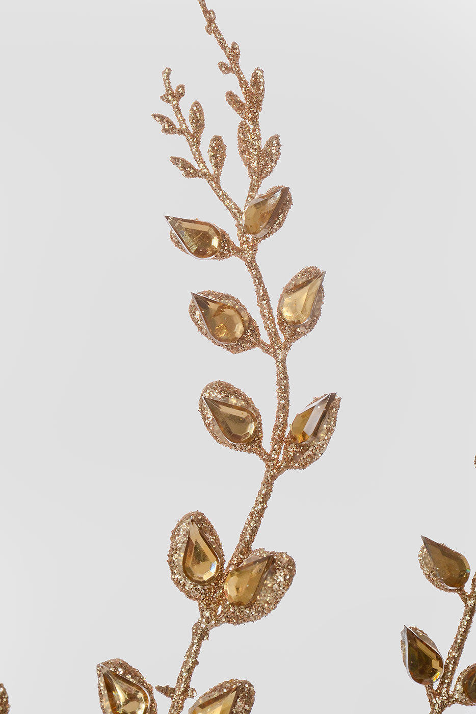 33" Jeweled Smilax Leaf Spray Gold