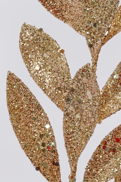 20" Sequin Glitter Laurel Spray Champagne