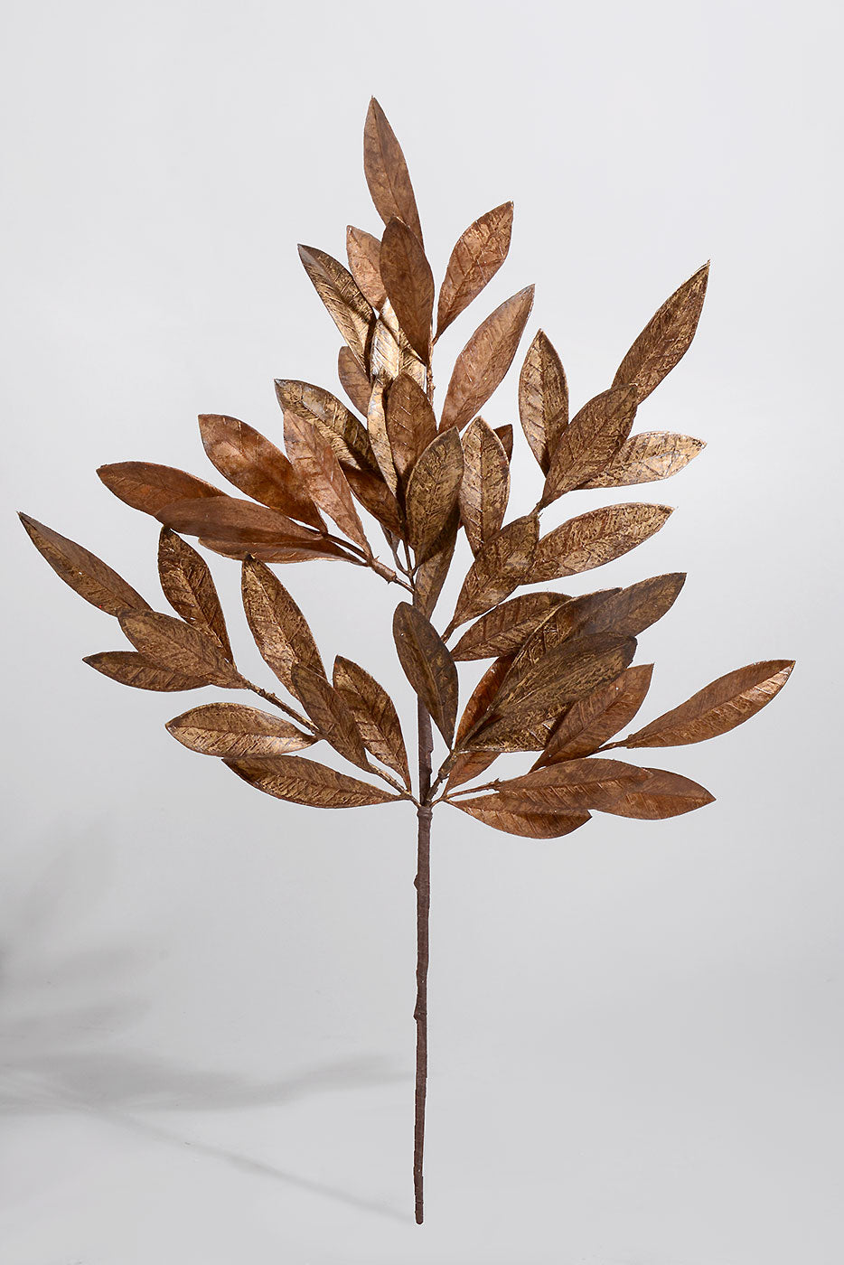 23" Bay Leaf Spray Copper/Gold