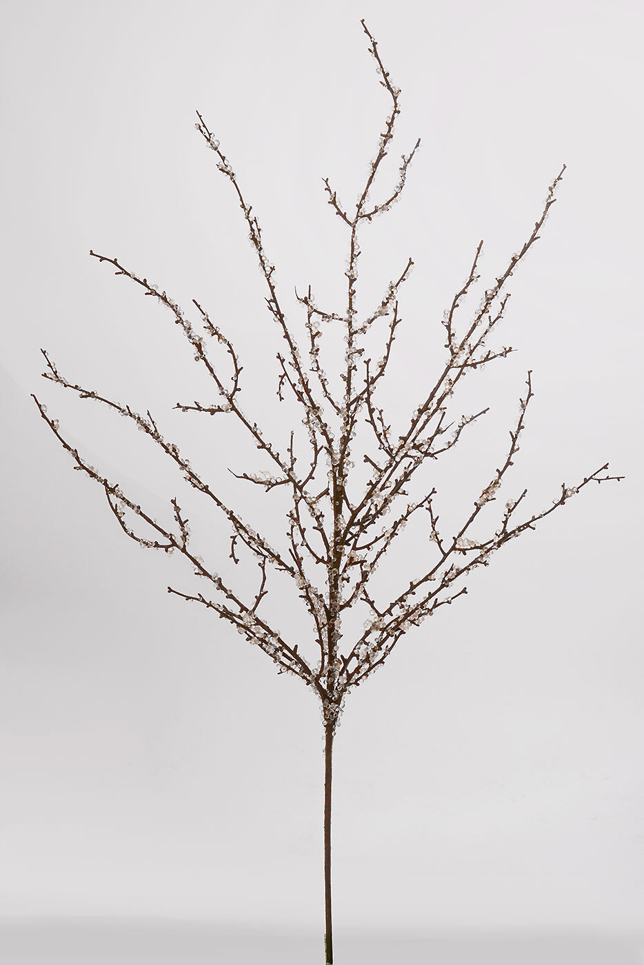 34" Glittered Twig Spray Brown/Clear