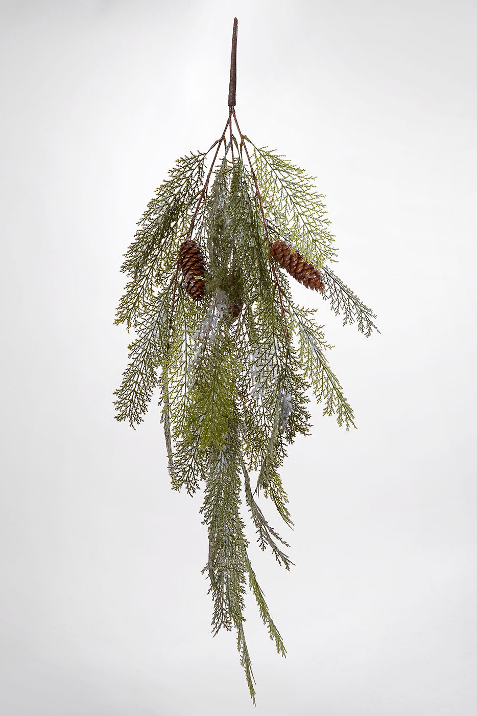 35"  Winter Acacia With Cone Drop Green/White