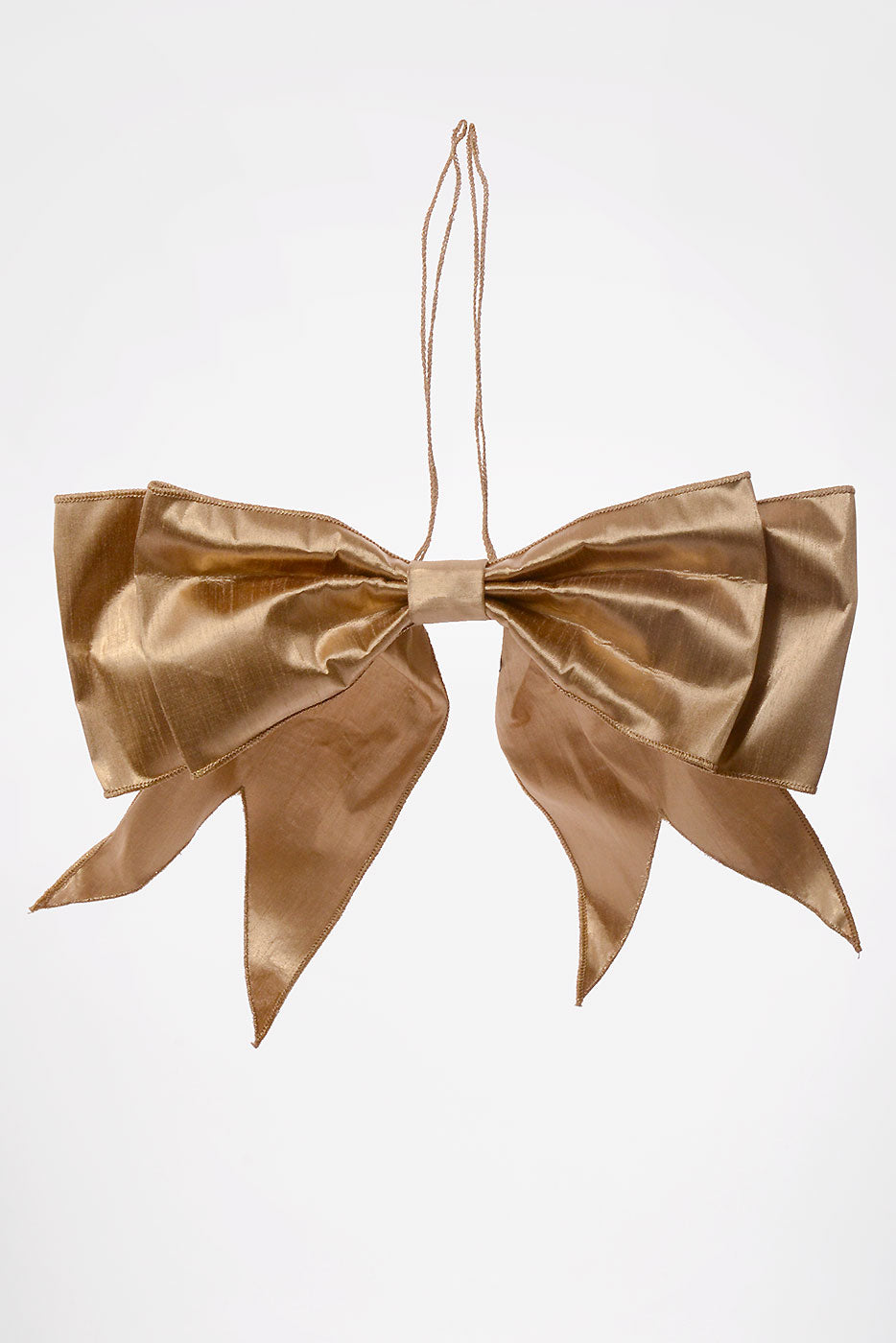 6&quot; x  24&quot; Metallic Organza Bow Champagne