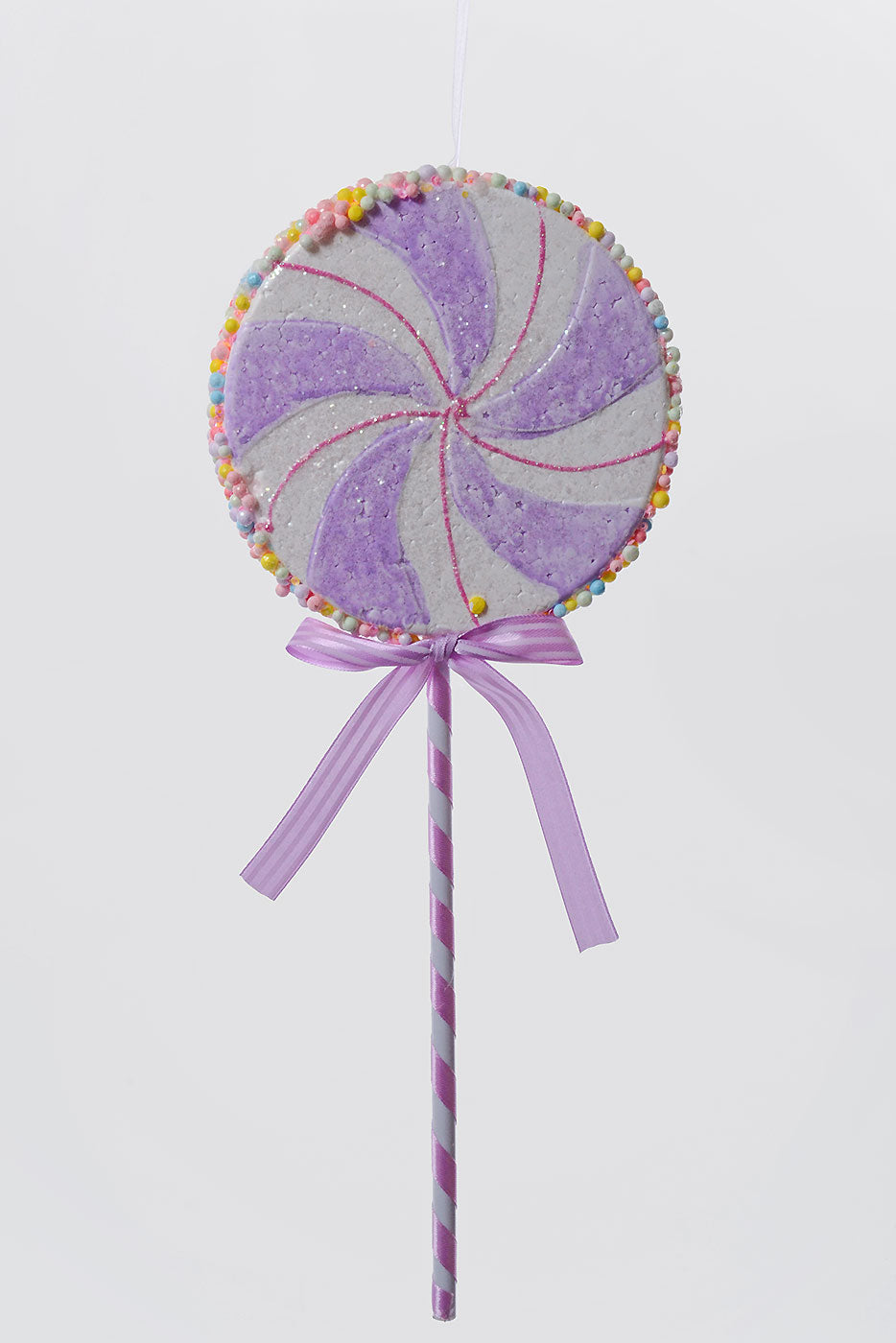 15" Lollipop Lavender/White