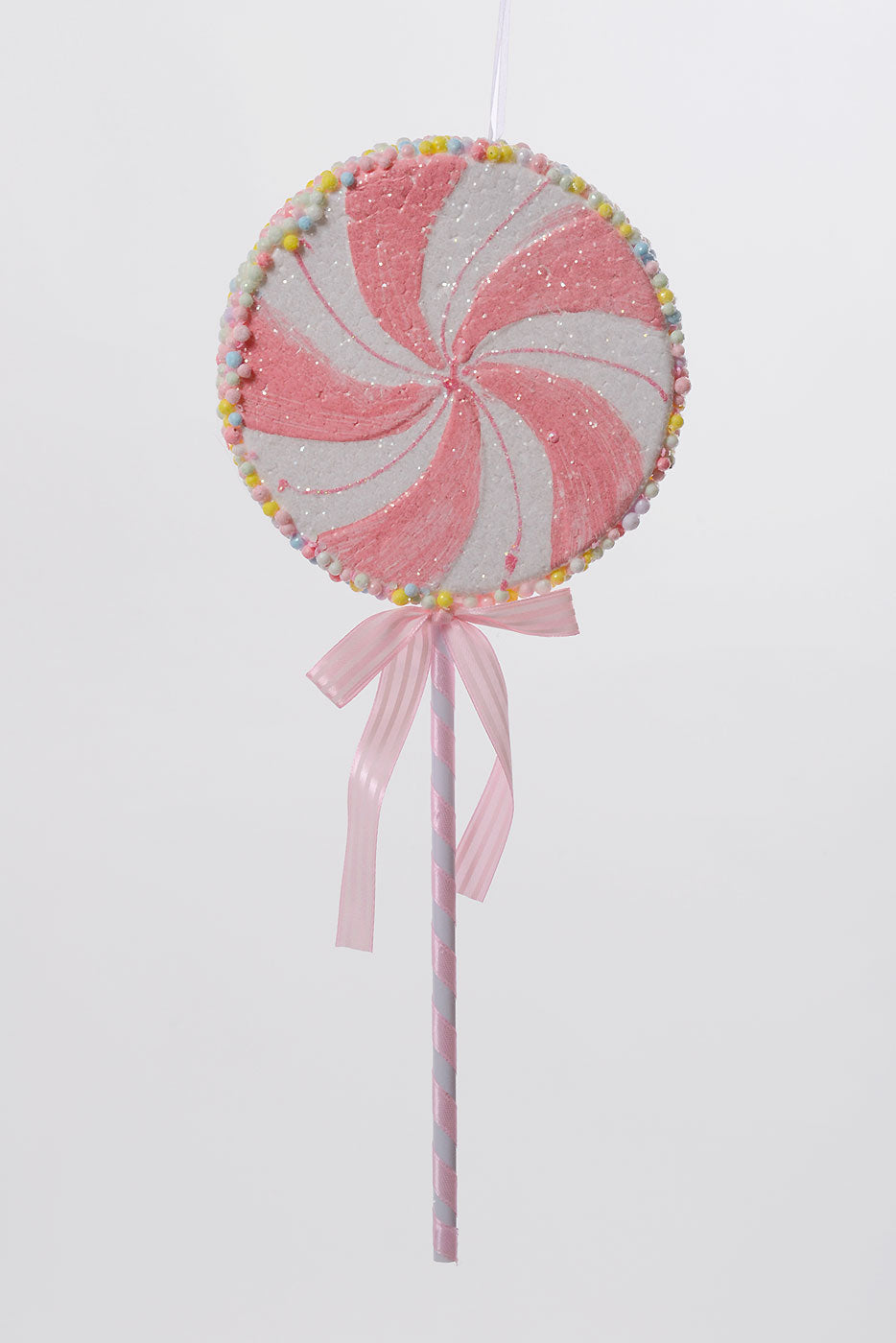 15" Lollipop Pink/White