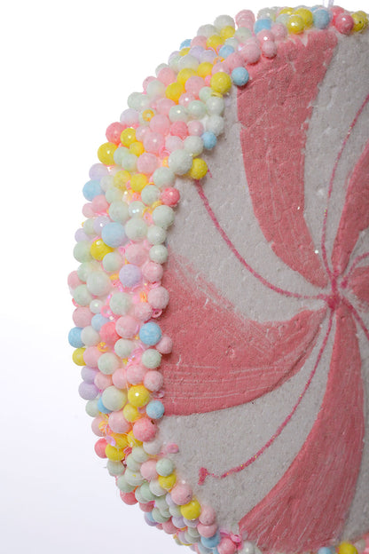 15" Lollipop Pink/White