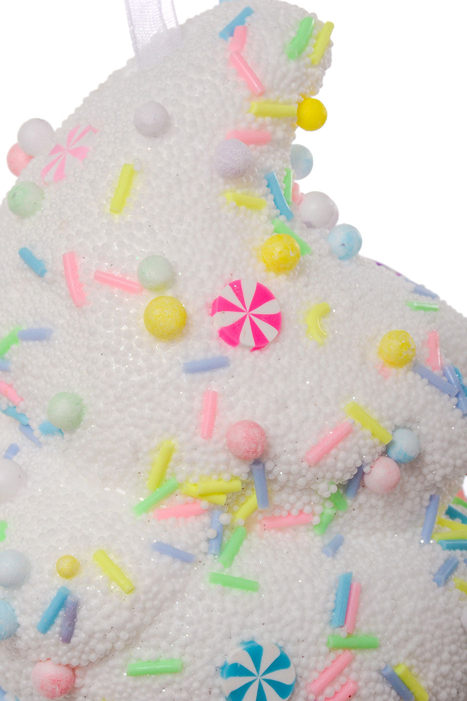 8" X 3.5" Ice Cream Ornament Pink