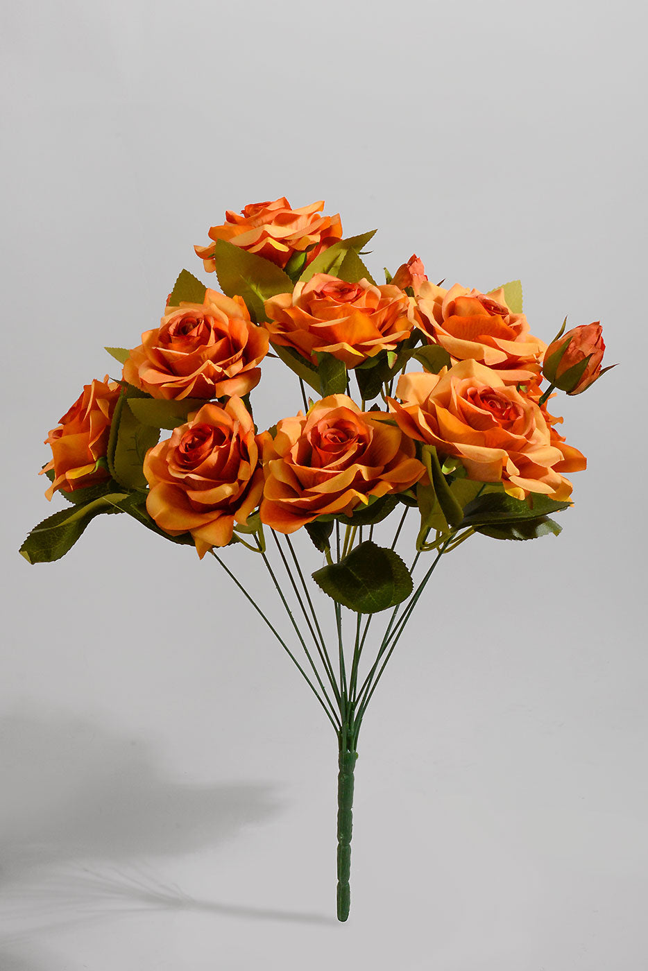 20" Silk Rose Bush Orange