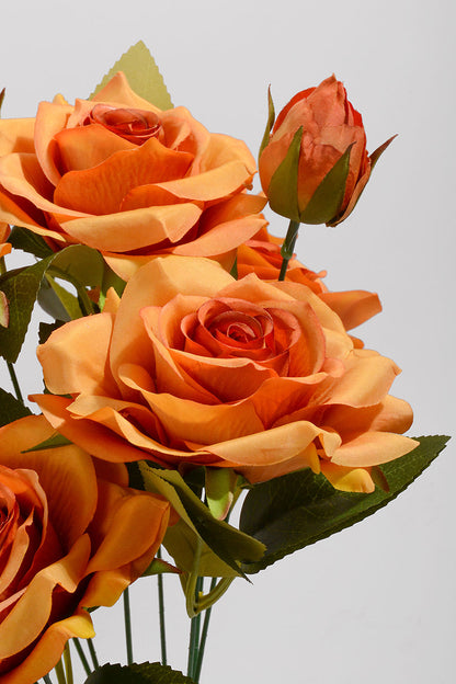 20&quot; Silk Rose Bush Orange