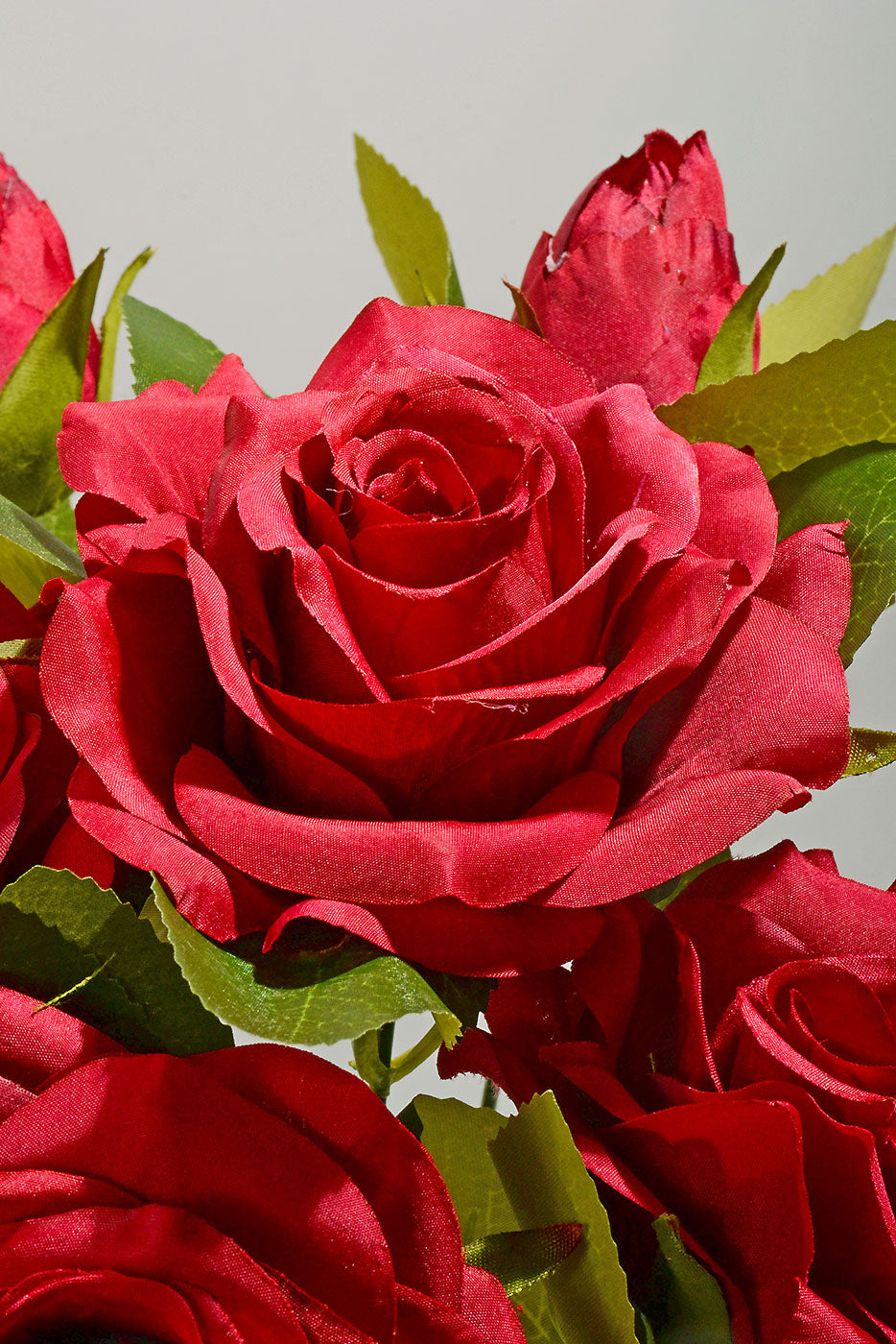 20" Silk Rose Bush Burgundy