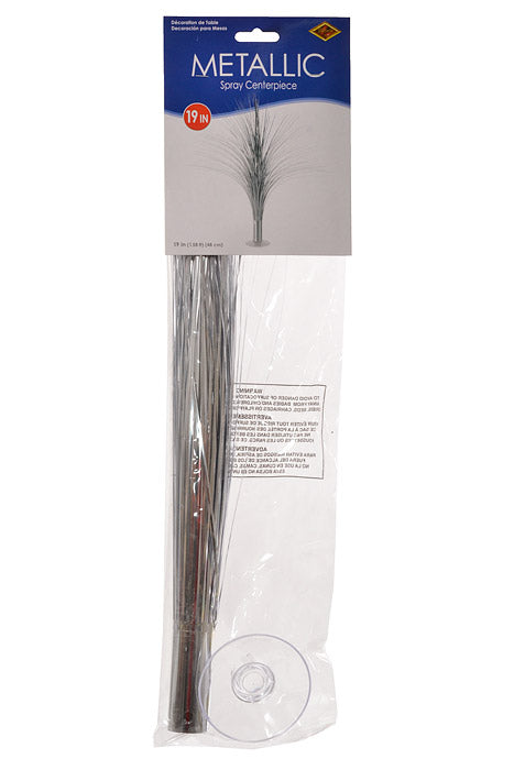 19" Metallic Spray Centerpiece Silver