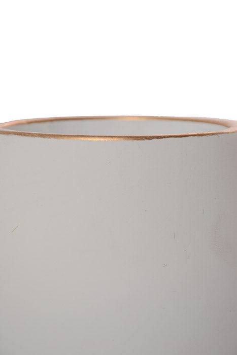 4.5" X 5.5" Pot White/Gold