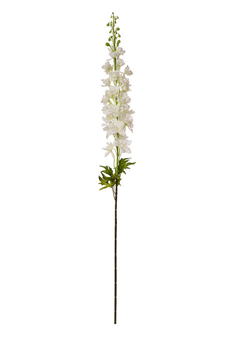 49&quot; Silk Delphinium Spray White
