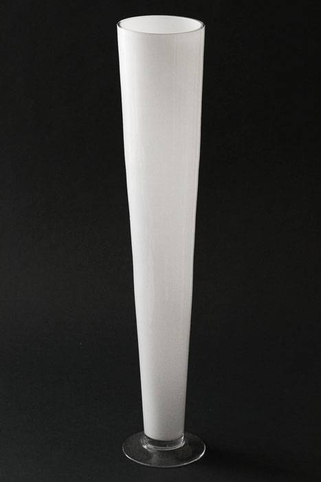 4.25&quot; X 23&quot; Glass Vase White
