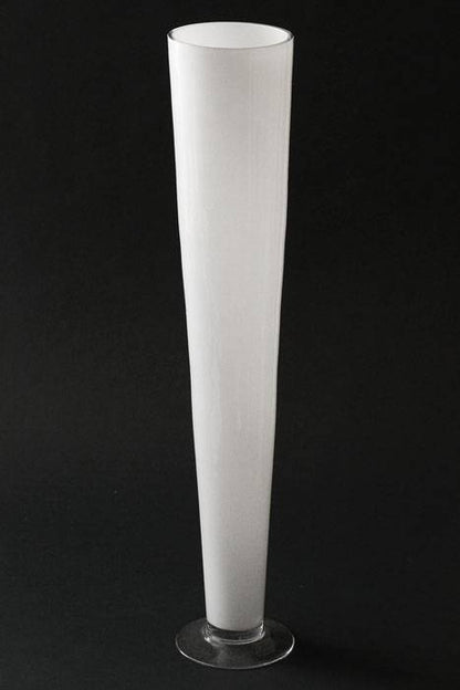 4.25&quot; X 23&quot; Glass Vase White