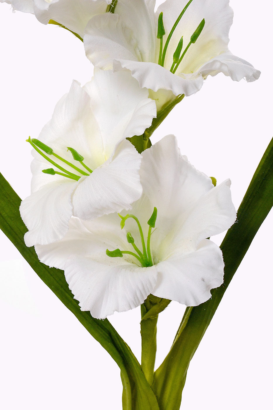 36" Silk Gladiolus White