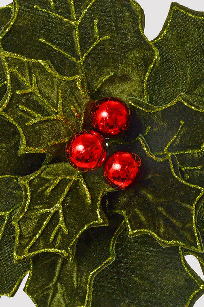 25" Royalty Poinsettia Stem Green/Red