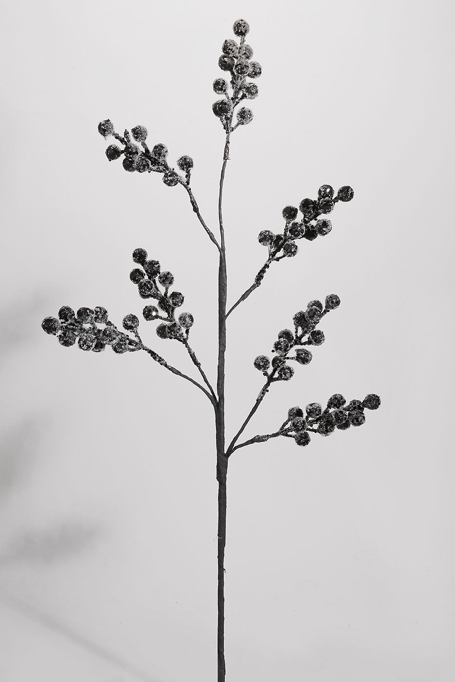 26" Glitter Berry Spray Black