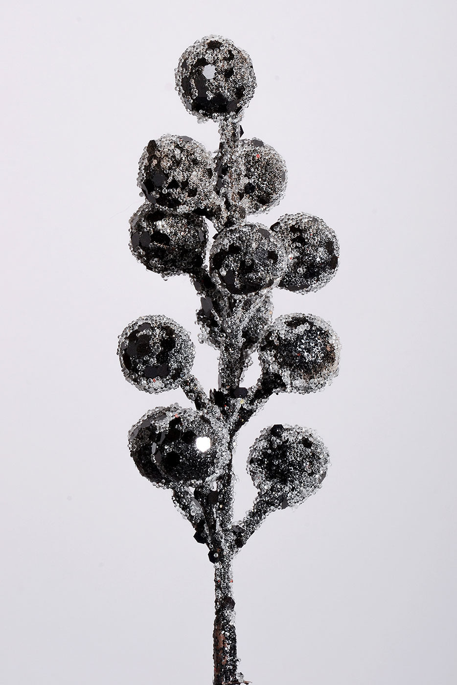 26" Glitter Berry Spray Black