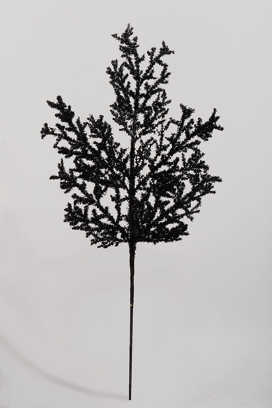 27" Tinsel Cedar Spray Black