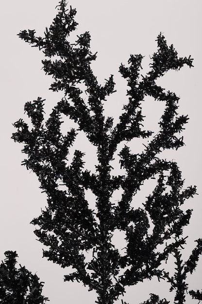 27" Tinsel Cedar Spray Black