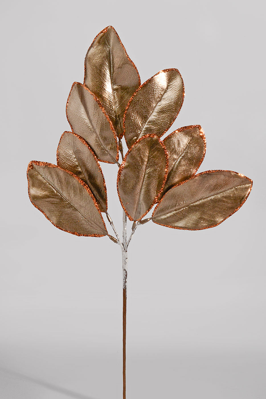 24" Magnolia Leaf Spray Brown