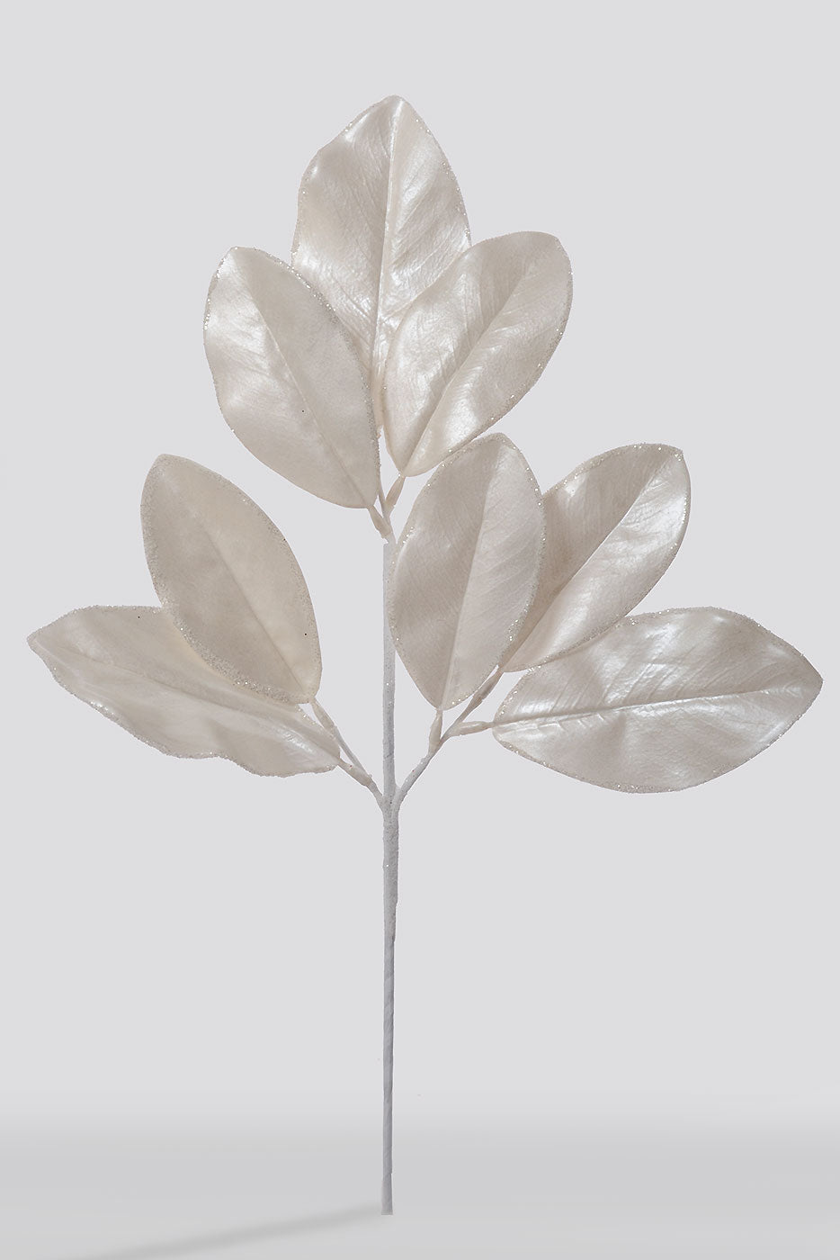 24" Magnolia Leaf Spray White