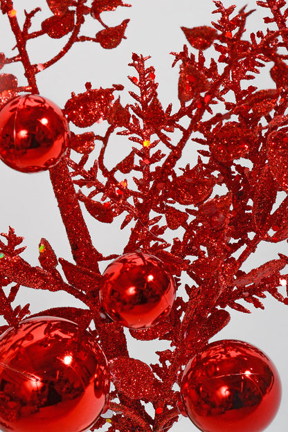 18" Ball Berry Spray Red