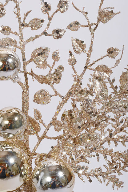 18" Ball Berry Spray Champagne