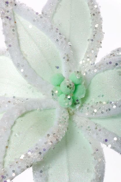 25" Winter Freeze Poinsettia Stem Mint Green