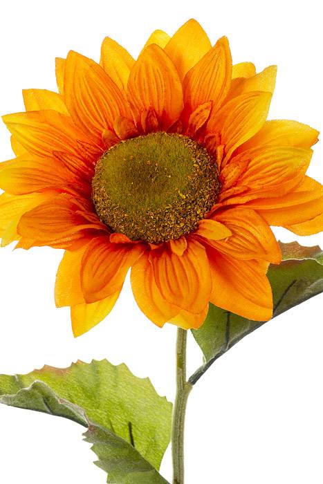 24" Silk Sunflower Spray Orange