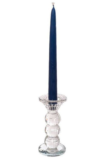 5.5&quot; Crystal Single lite Glass Candle Holder Clear