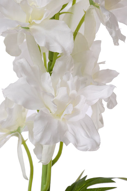 49&quot; Silk Delphinium Spray White