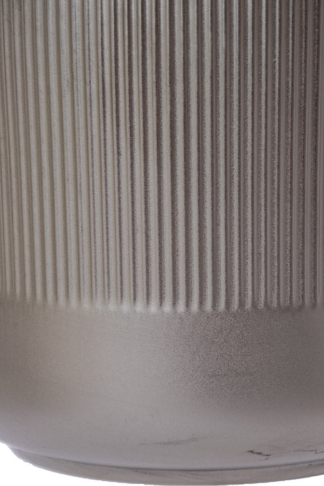 6.5" X 6" Round Pot Champagne Silver