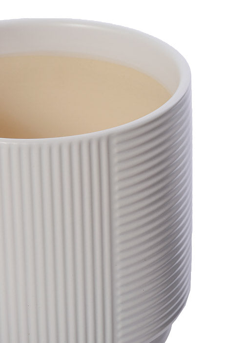 4.75" / 6" / 7.25" Round Pot White Set/3