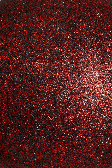 140Mm Glitter Ball Ornament Burgundy Pkg/2
