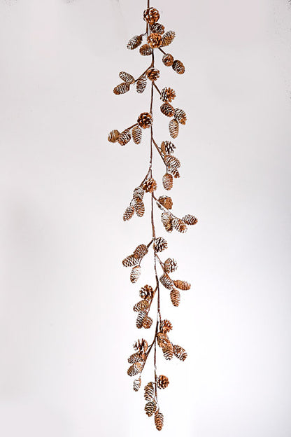 4Ft Snowy Pine Garland Natural