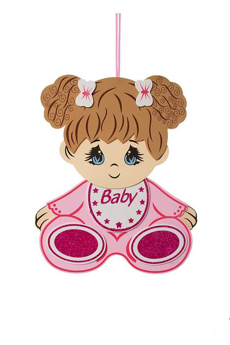 15.5"h Baby Shower Baby Girl Foam Sign Pink