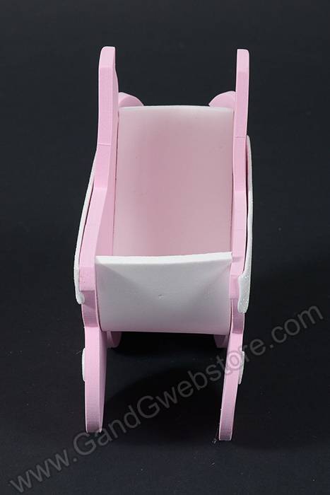 6.75&quot; X 3&quot; X 6.5&quot; Glitter Eva Foam Stroller Pink