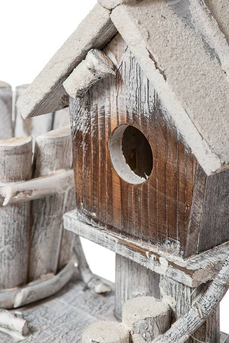 8.5&quot; Wood Birdhouse White