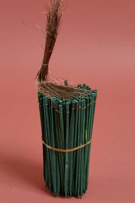 7" Wired Wood Pick Green Pkg/250