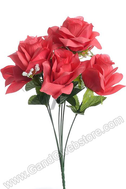 16" Printing Rose Bush Coral