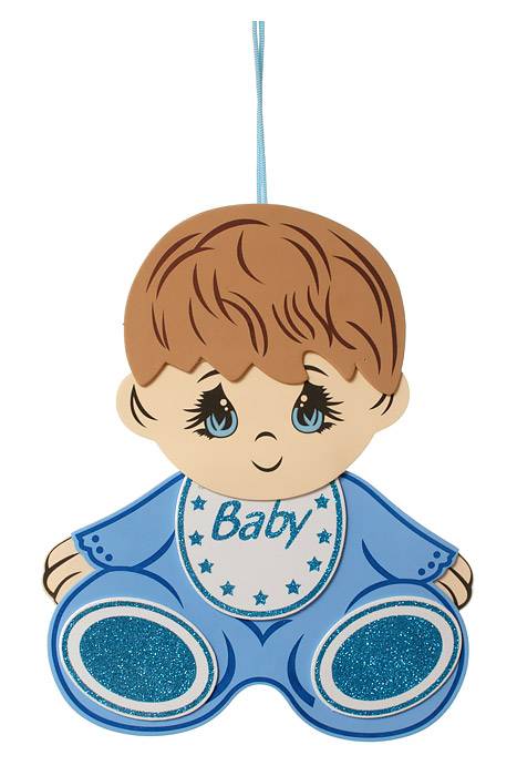 15.5"h Baby Shower Baby Boy Foam Sign Blue